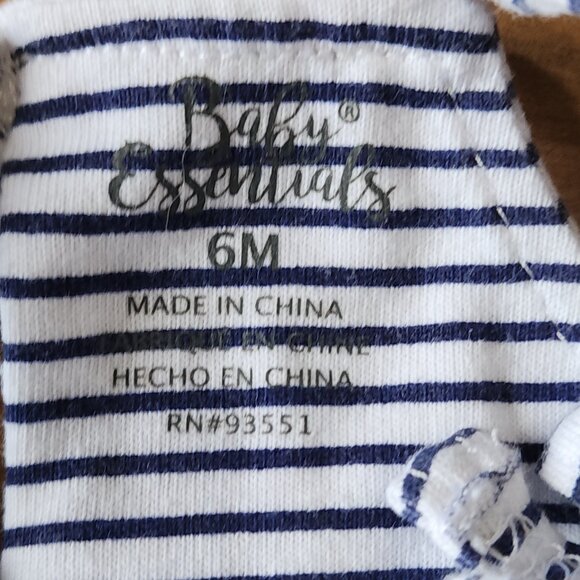 Baby Essentials - Spaghetti Strap Bow Baby Girl Romper Size 6 Months - Picture 5 of 5